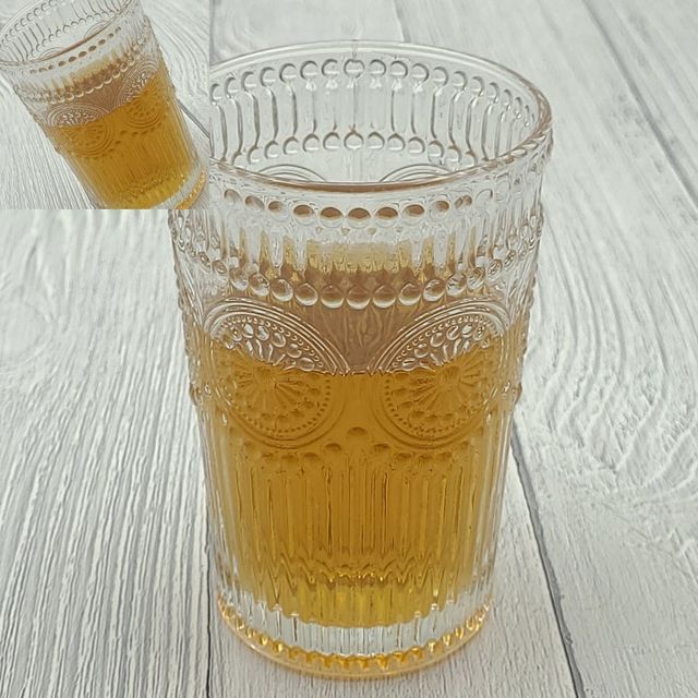 양각무늬 내열유리 유리컵 유리잔 양주잔 물컵 380ml 투명유리컵 내열물컵 음료잔 차음용