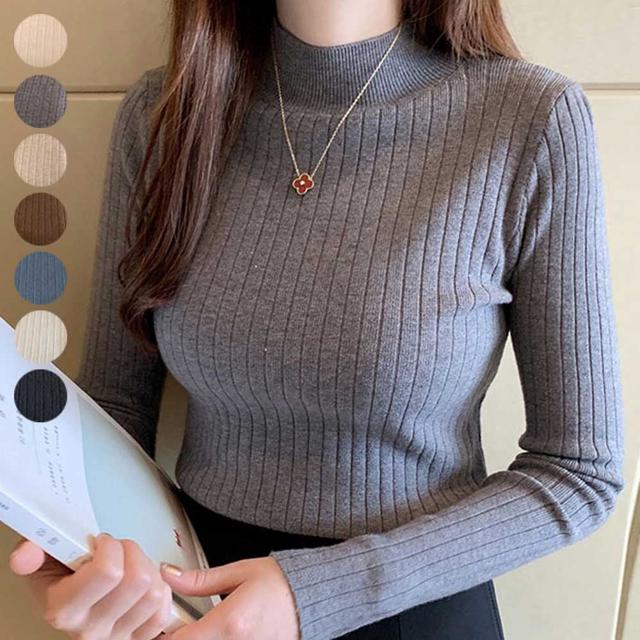여자 골지 티셔츠 반목 데일리 회사원 데이트 코디