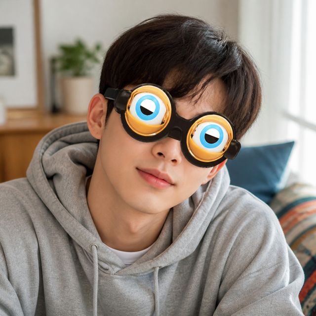 안경 코스프레 소품 웃긴 파티 용품 이색 선물 눈 감은 병맛 인싸 템