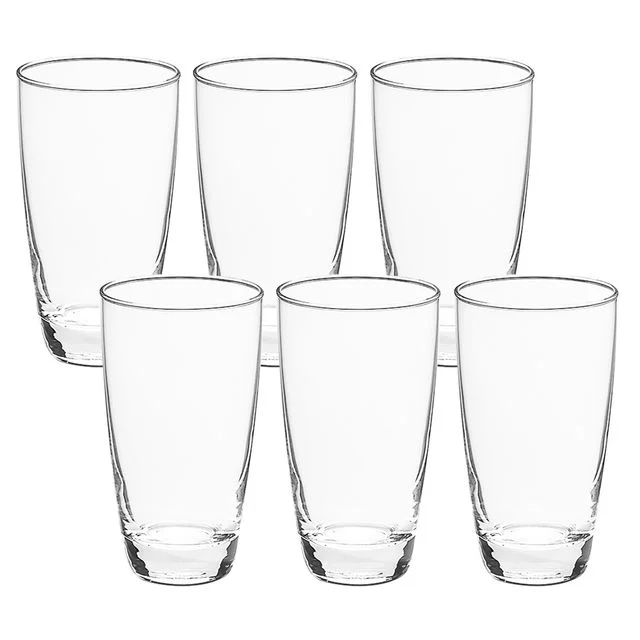 혜명몰 티아라 쥬스잔 450ml 6개입 투명유리컵 음료컵 맥주잔 물컵 카페유리잔