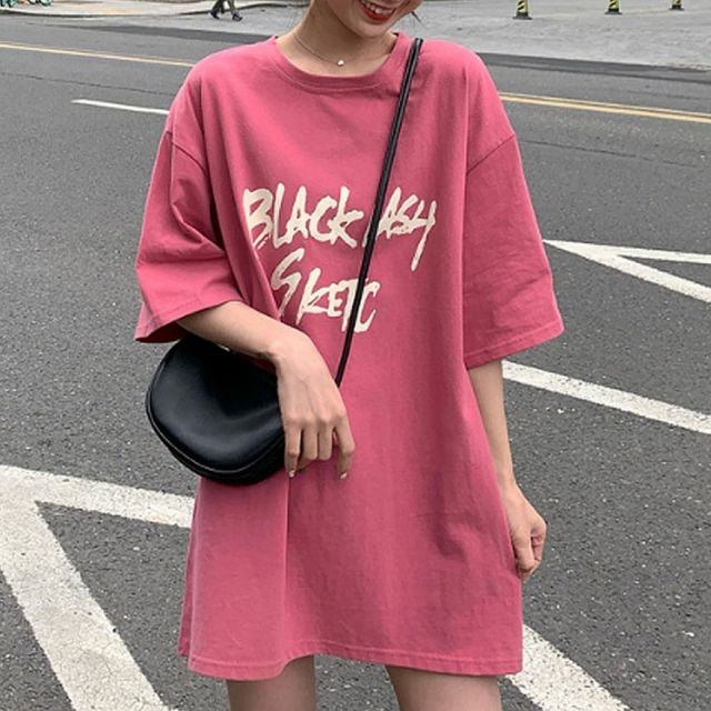 여자티셔츠 반팔 캐주얼 박스핏 스트라이프