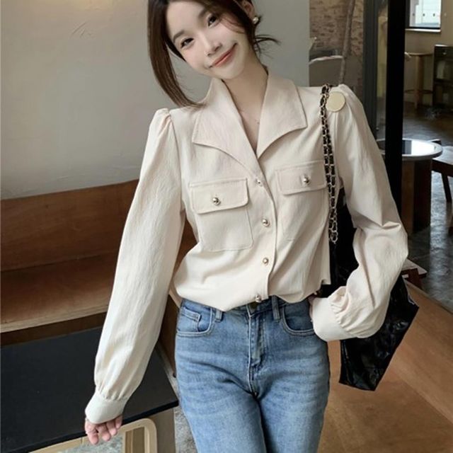 신상 편안한 여자블라우스 셔츠블라우스 레이스 코디