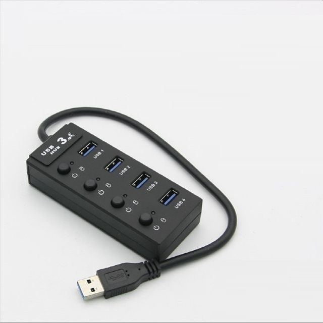 USB 3.0 4포트 허브 무전원 개별 스위치 30cm. 4port