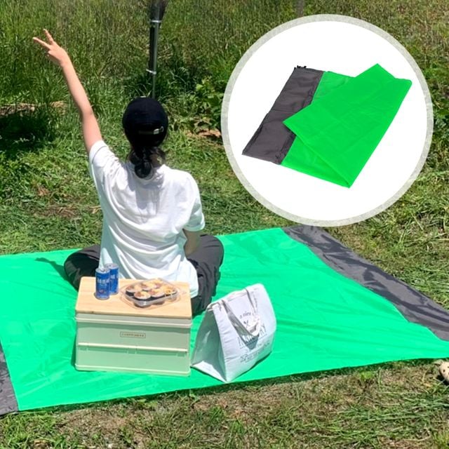 경량 미니돗자리 포켓 휴대용 피크닉 매트 그린