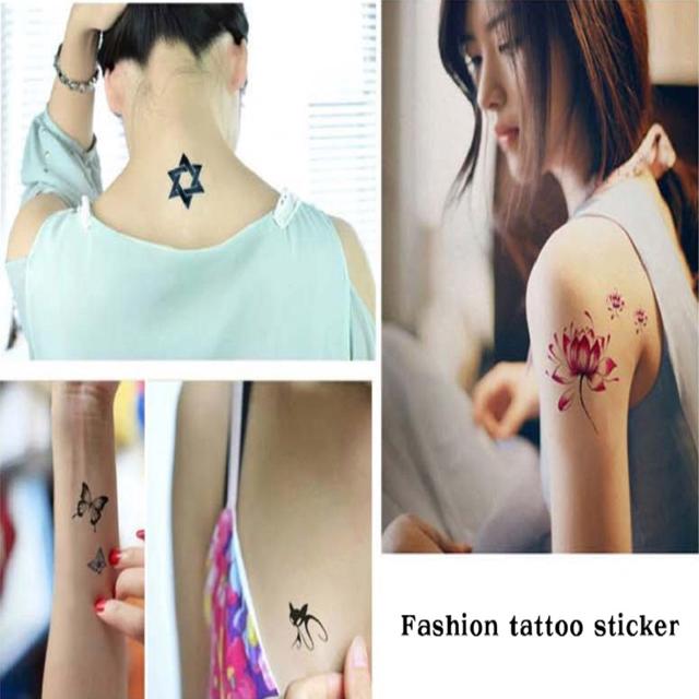 타투스티커 바디형 문신스티커 헤나 레터링 쇄골 반팔