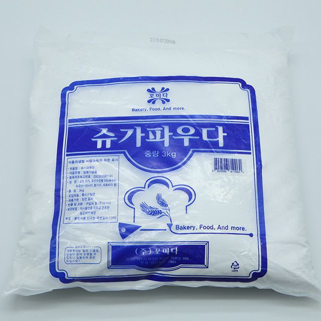 꼬미다 슈가파우더 3kg 대용량 설탕 토핑 재료