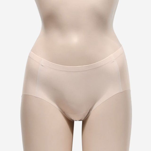 여성 쉘론 기능성 프리컷팅 햄라인 미디 삼각 팬티 1p