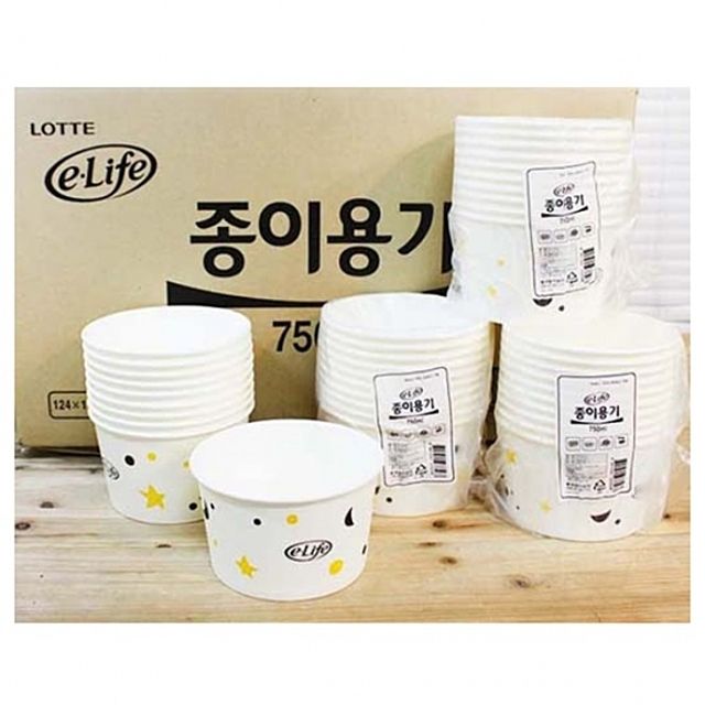 이라이프 종이용기 750ml 박스(320개) - 위생적인 일회용 식기