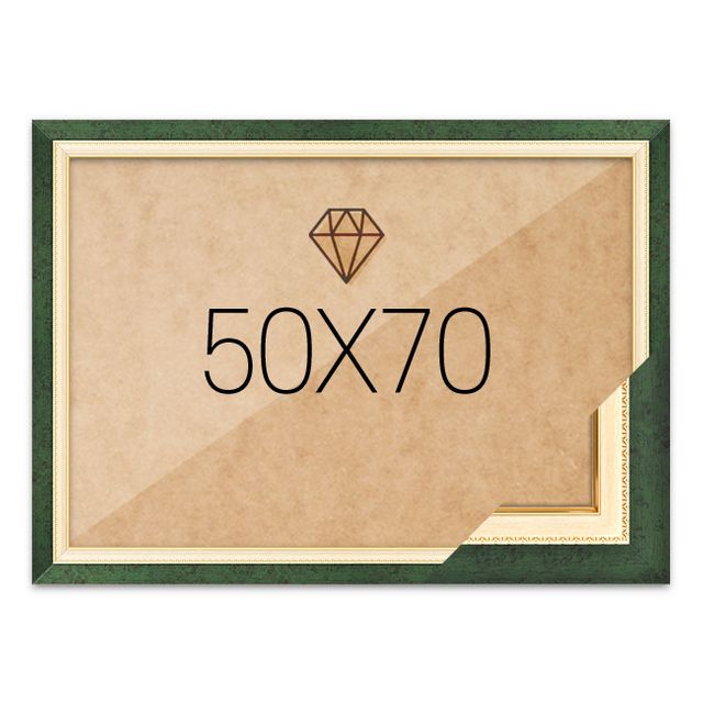 보석십자수액자 50x70 고급형 수지 그린