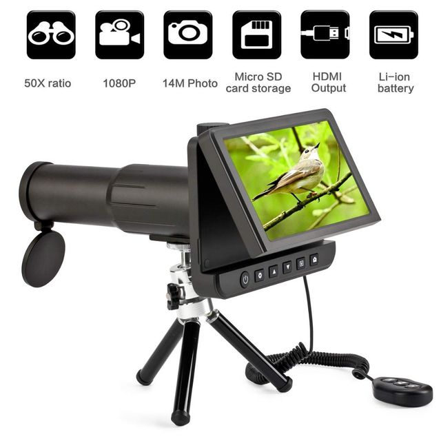 5.0 인찌 LCD 디지털 Monoculars 쌍안경 카메라 50x10
