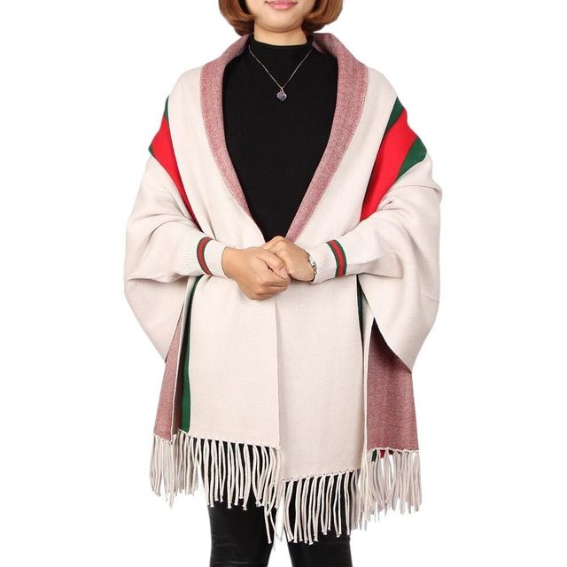 프렌치 삼색 가디건 숄 (여성용)