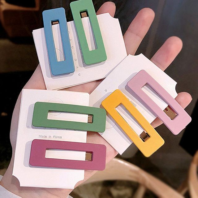 컬러풀 포인트 여성 외출 잔머리 앞머리 고정 똑딱핀