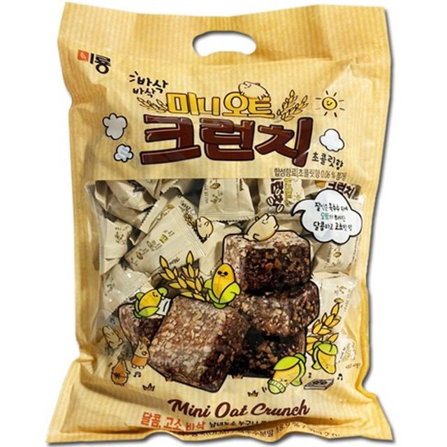 미룡 미니 오트 크런치 초콜릿향 대용량 과자 520g