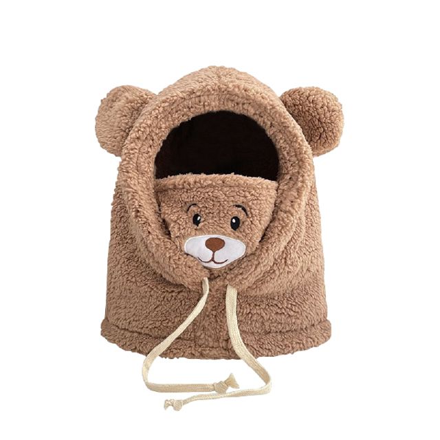 겨울 방한 곰돌이 바라클라바 귀달이 털모자