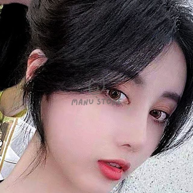 여성 가발 부분가발 헤어피스 5p 세트, 블랙