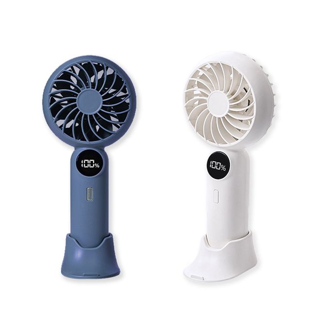 휴대용 선풍기 저소음 LED 거치형, 미니 탁상용