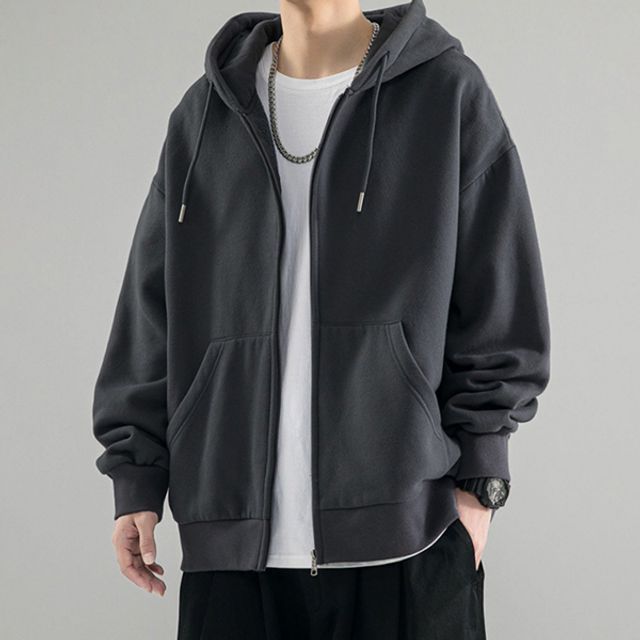 후드 집업 3color 데일리 편한 무지 남자 사무실 후디