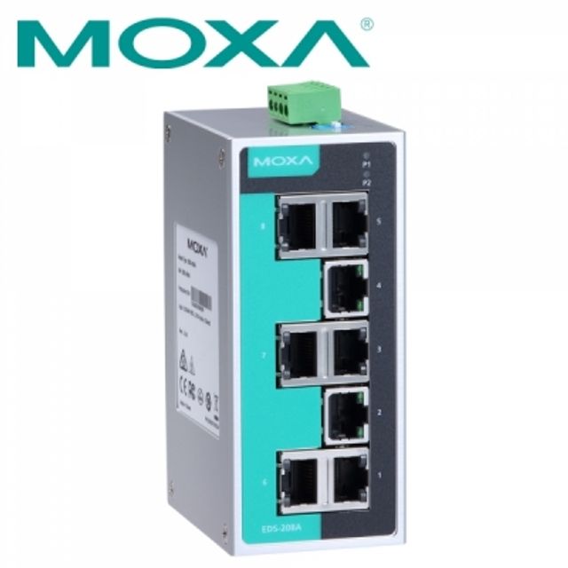 MOXA 산업용 8포트 스위칭 허브 EDS-208A