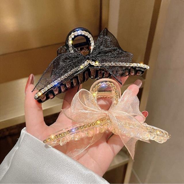 겔랑 화려한 큐빅 집게핀 올림머리 헤어핀 액세서리