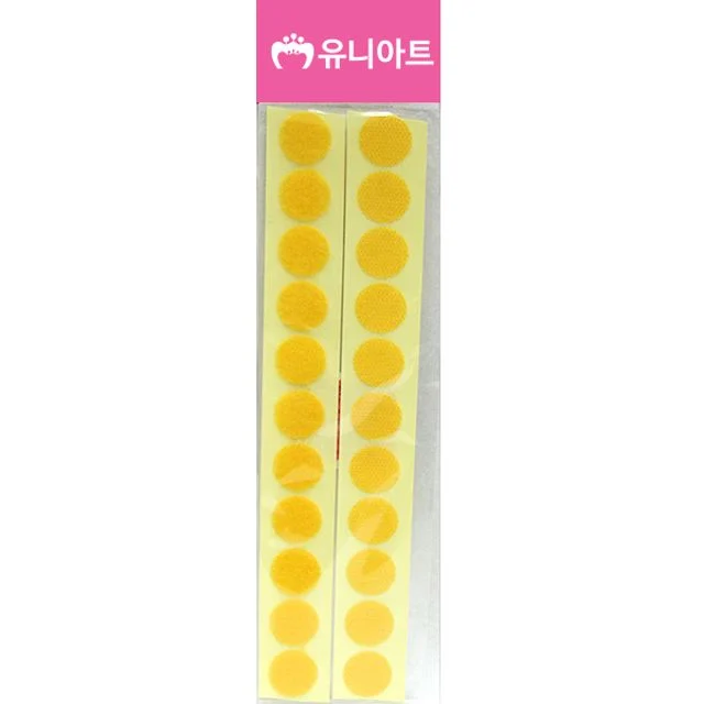 1000 원형찍찍이 20mm 연노랑