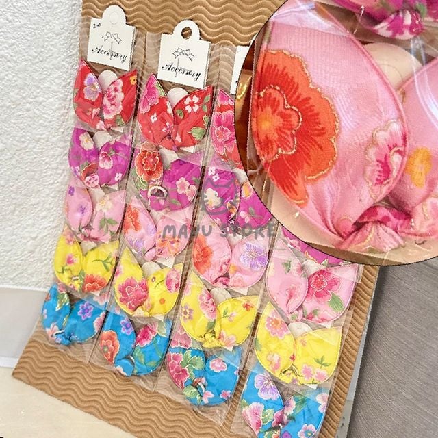 강아지 여아 한복 세트, 반려견 한복 머리끈 포함
