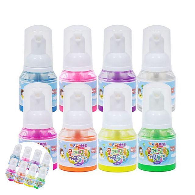 미술교육 그림교구 뭉게구름 거품물감 40ml x 8색 세트