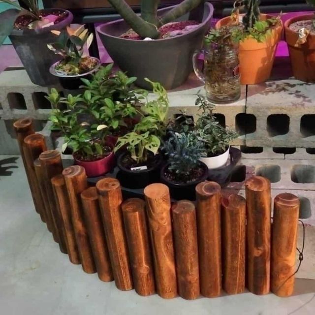 울타리 통나무 화분 95x26cm (대) 울타리나무화단경계목 경계목