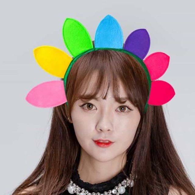 빅 플라워 꽃잎 머리띠 행사머리띠 놀이공원머리띠 파티머리띠