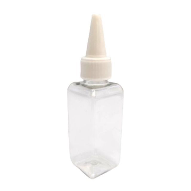 50ml 화이트 소분 공병 뾰족캡 사각