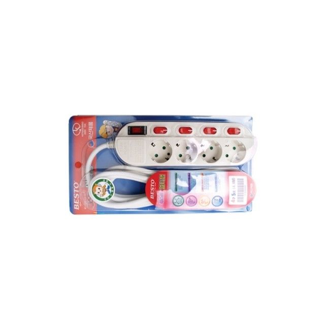 베스토 멀티탭/개별접지차단 BE-33A 3구3호1.5SQx2.4M
