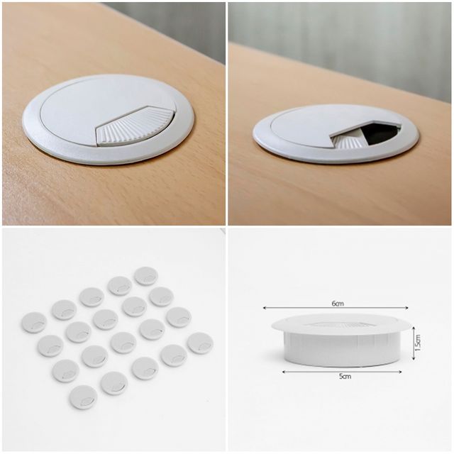 회전형 전선캡 20p 테이블 책상 전선구멍커버 50mm