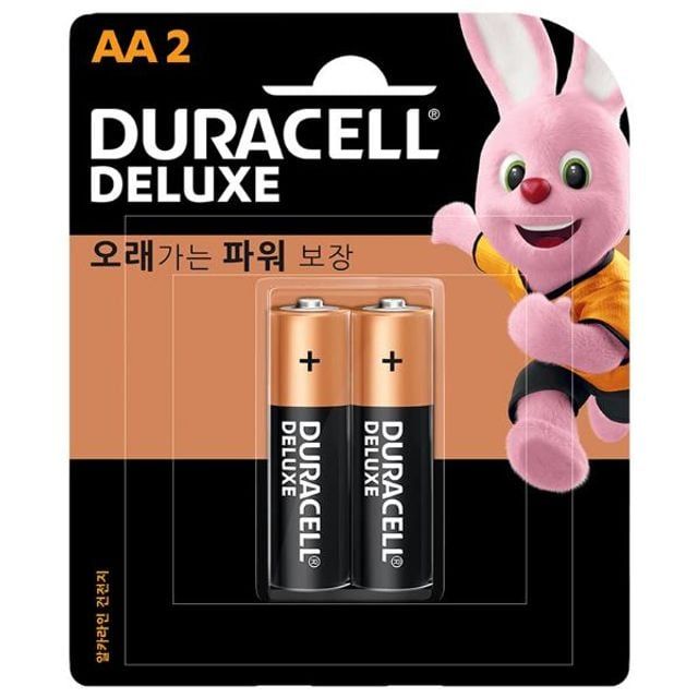 듀라셀 디럭스 알카라인 건전지AA 2입