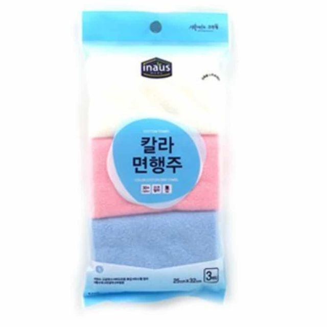 컬러 면행주 3매입 행주티슈 주방걸레