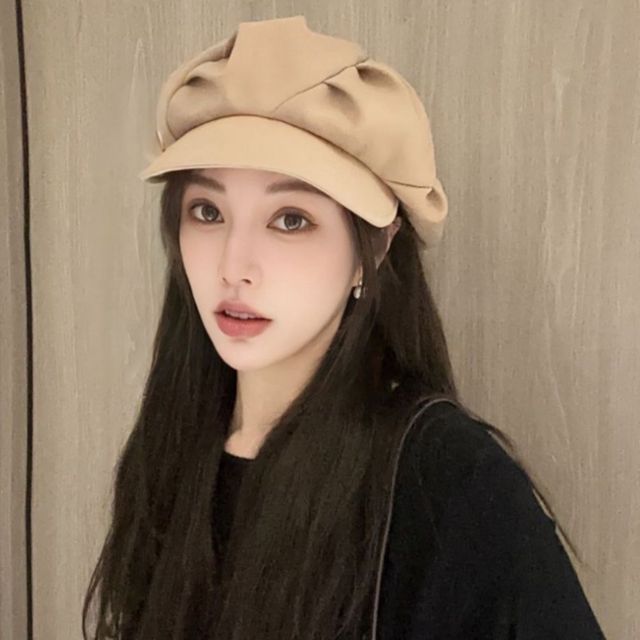 겨울 면 디테일 패션 베레모 여성 캡모자 절개 가을