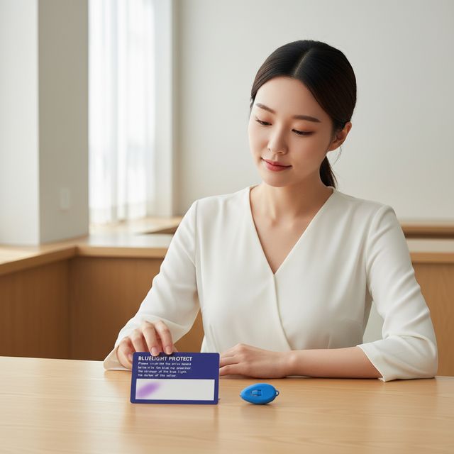 블루라이트 차단 안경 성능 확인 테스트기 블루 색상 검사 도구