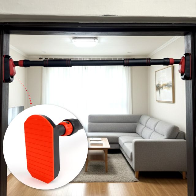 방문 문틈 턱걸이 문철봉 장축 90-120cm