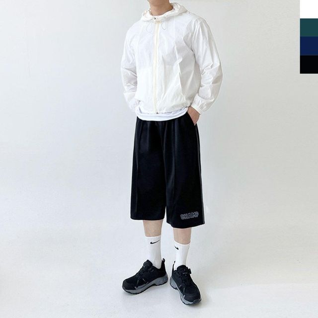 투라인 8부 7부 남성 트레이닝 와이드 바지