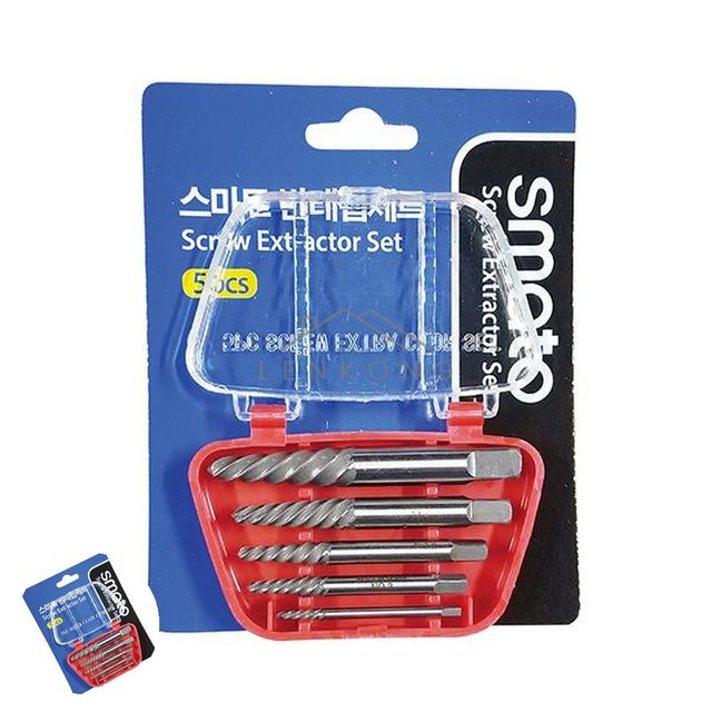 나사추출기 볼트리무버 반대탭세트 5pcs 굵은나사산