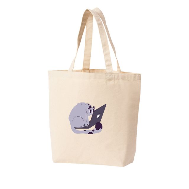 에코백 노트북 고양이 Cat Notebook 화면속이 비친