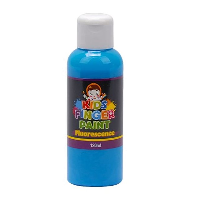 형광색 낱색 미술놀이 형광파랑 핑거페인트 120ml