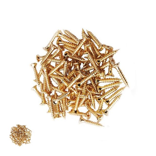 철물부속품 나사못 피스 3.5mm X15mm 금색
