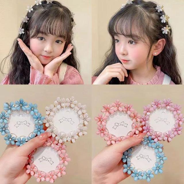 미니 플라워 집게핀 귀여운 앞머리 헤어핀 디스코핀 1