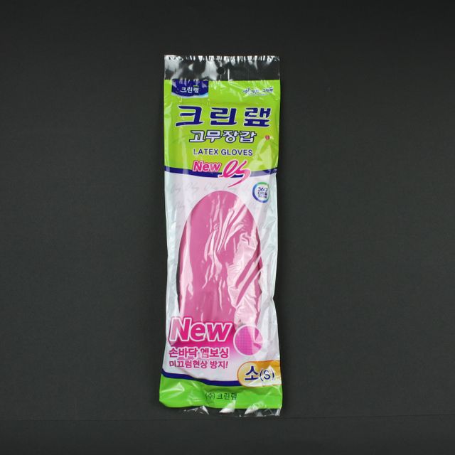 크린랩- 고무장갑 소 분홍 크린랩 김장 설거지 장갑