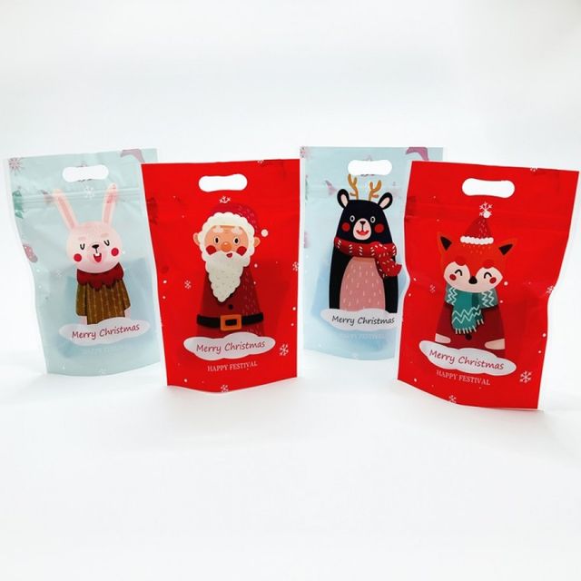 손잡이지퍼백 크리스마스 봉투 비닐 포장 50P
