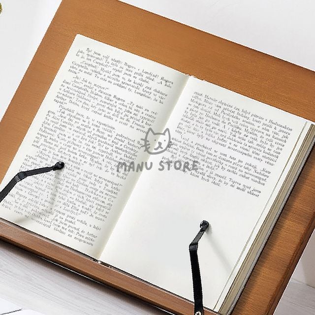 대나무 독서대 5단 책거치대 39cm 브라운, 책고정대