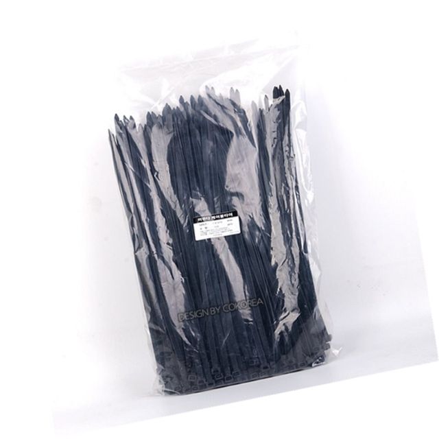 케이블타이 370mm 흑 1봉 300pcs 케이블타이홀더 전기선고정 케이블고정