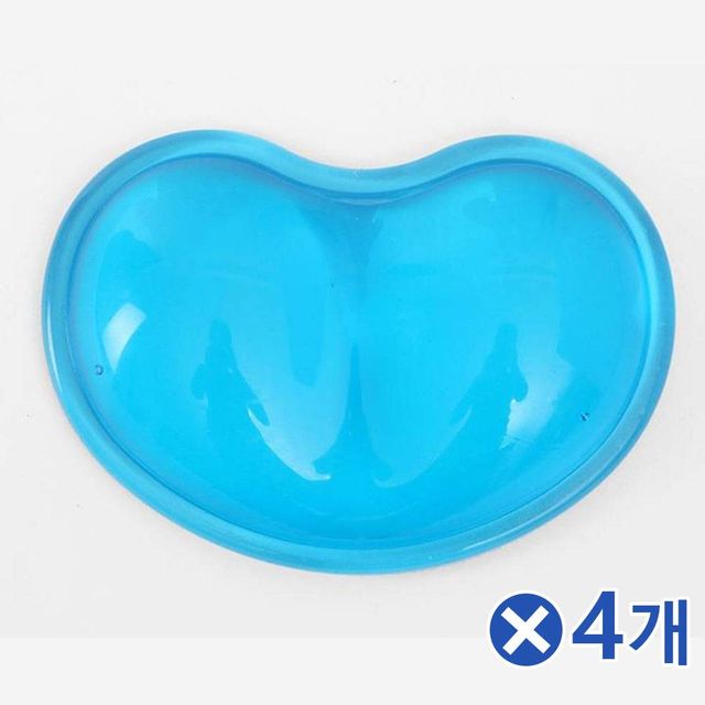 TBZ 말랑한 투명 마우스 손목받침대 블루x4개 마우스받침