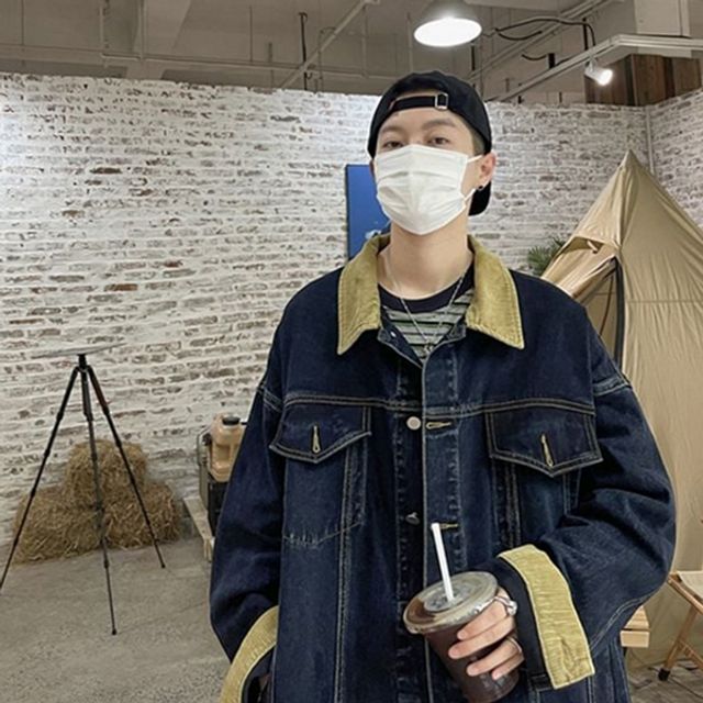 루즈핏 남성 데님 자켓 캐주얼 남성 코듀로이 자켓 데일리 간절기