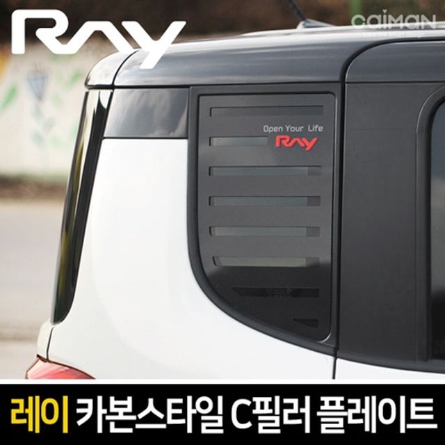 레이 카본스타일 C필러 플레이트 몰딩 좌우 1set