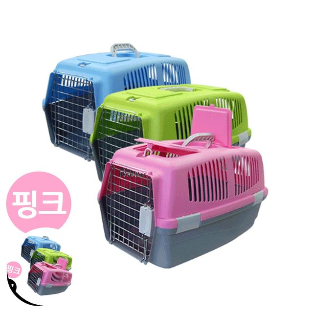 강아지산책가방 강아지이동가방 칼라 애견용 이동장 핑크 M